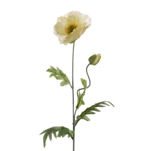 Umetni mak 70 cm krem barve umetno cvetje mak