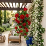 Umeta geranija rdeča viseča 80 cm UV Realistična umetna geranija rdeča 80 cm z UV zaščito. Idealna za balkon, teraso ali pergolo. Dolgotrajna barva in brez vzdrževanja.