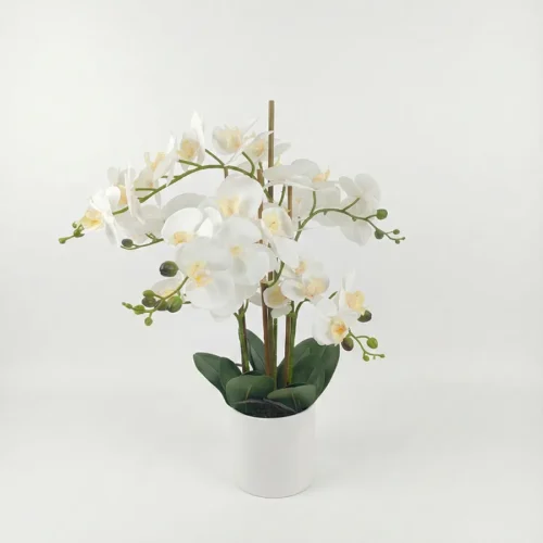 Umetna orhideja bela 65 cm Lush