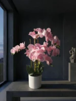 Umetna orhideja roza 65cm Viva Real touch