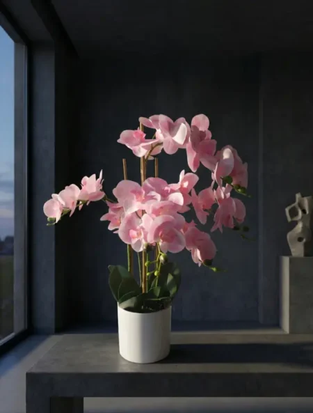 Umetna orhideja roza 65cm Viva Real touch