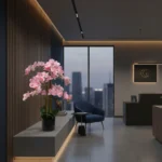 Umetna orhideja roza 80cm Eterna Real touch