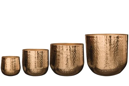 Okrasni lonec Carly gold - pločevinasti cvetlični lonci Bonsai dekorativne rastline