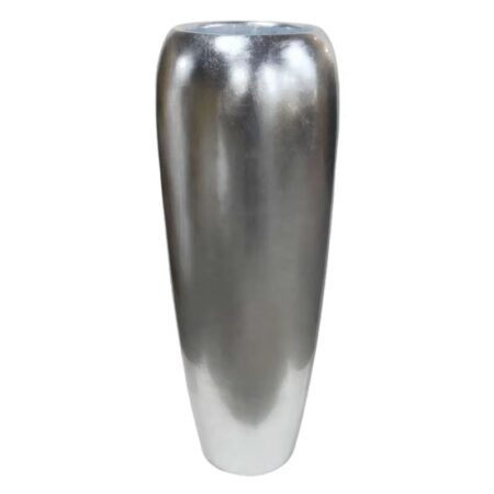 Visok okrasni lonec Elio 87 x 38 cm srebrne barve