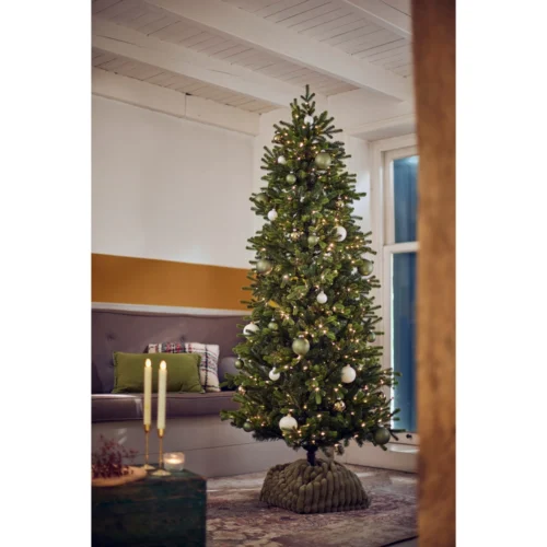 Umetna novoletna jelka Greenland slim 210 cm z LED lučkami