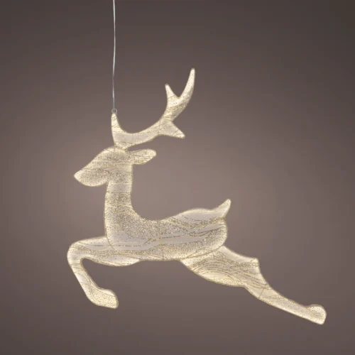 LED severni jelen bel 71 cm