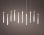 LED čarobne sveče bele 15 cm, komplet 10 kosov