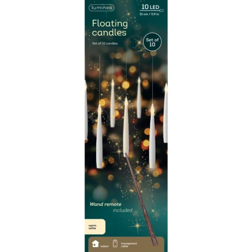 LED čarobne sveče bele 15 cm, komplet 10 kosov_2