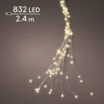 Mikro LED lučke za jelko srebrni kabel 240 cm