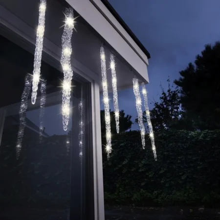 LED ledene sveče toplo bele 360 × 39 cm