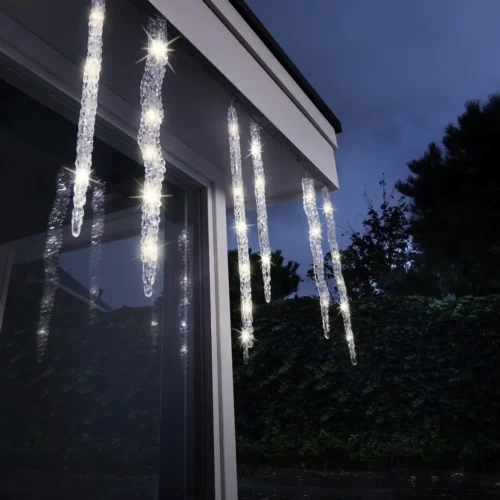 LED ledene sveče toplo bele 360 × 39 cm