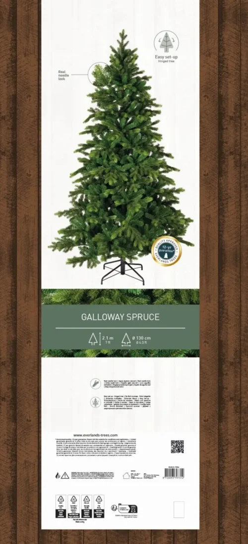 Umetna jelka Galloway 210 cm - umetne novoletne jelke Bonsai